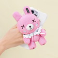 Pink Plush Phone Stand | Kawaii Desk Accessory for Love & Comfort
